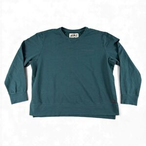 Peace Love World Sweatshirt Adult XL Teal Long Sleeve Crewneck Trust The Journey